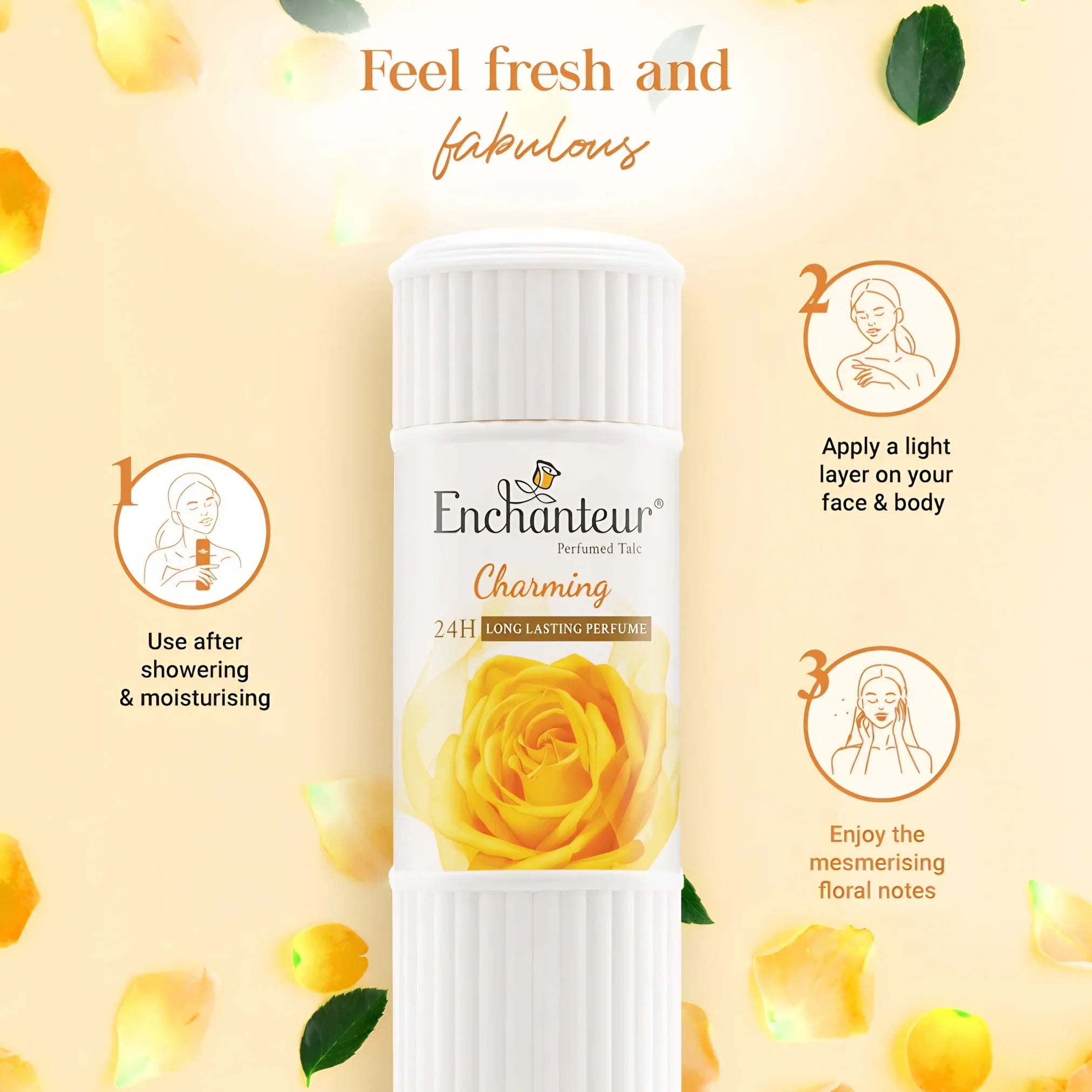 Enchanteur Perfumed Telcum Powder – Charming 125g